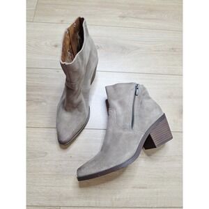 Lucky Brand Wallinda Dune Tan Heeled Ankle Boots Booties Women's Size 9.5